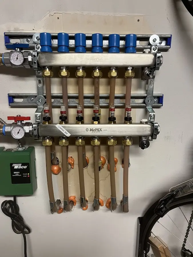 Plumber performing Gas Line Installation at a residential property in Cheshire